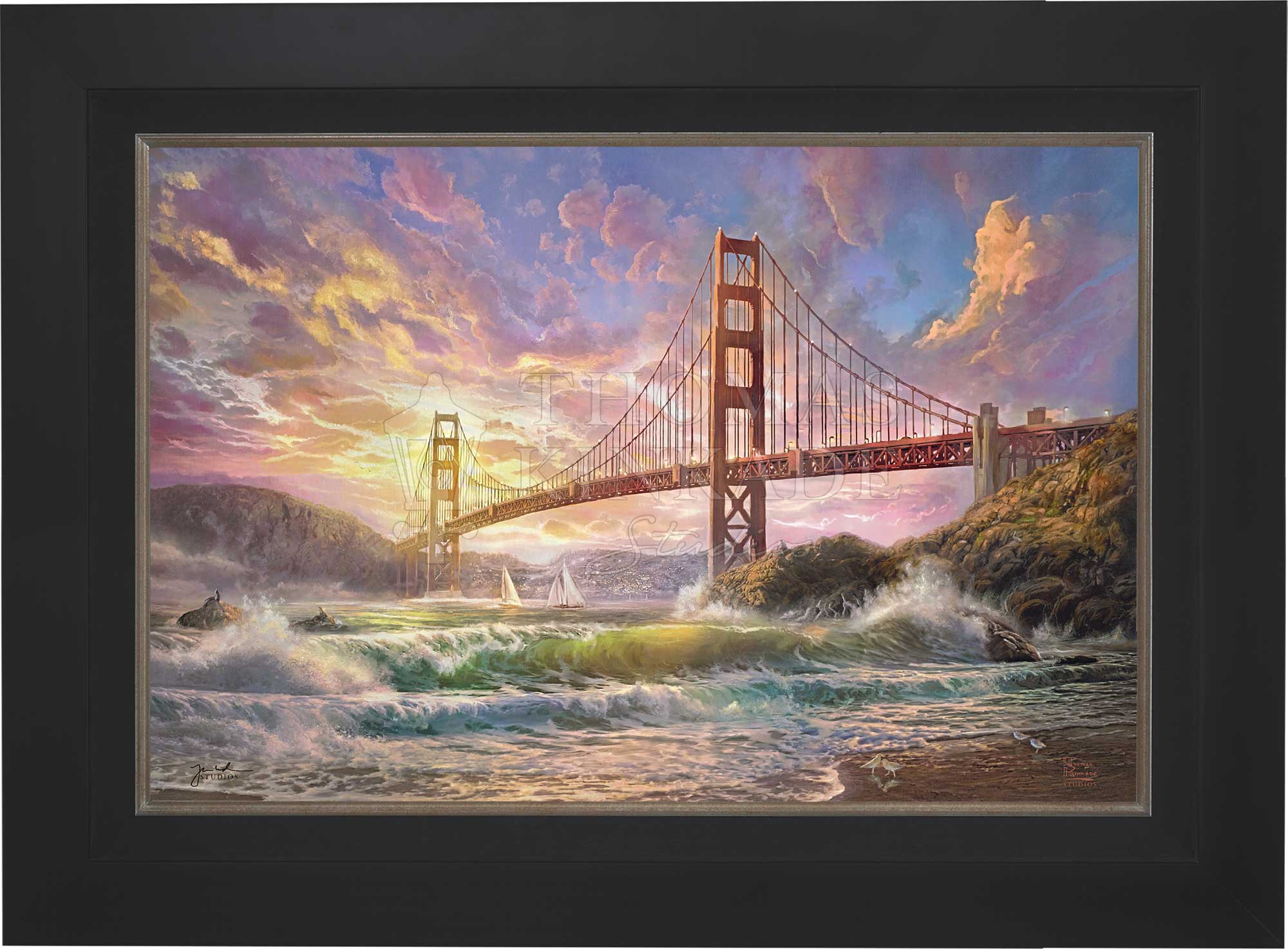 Sunset on Golden Gate Bridge - Limited Edition Canvas Limited