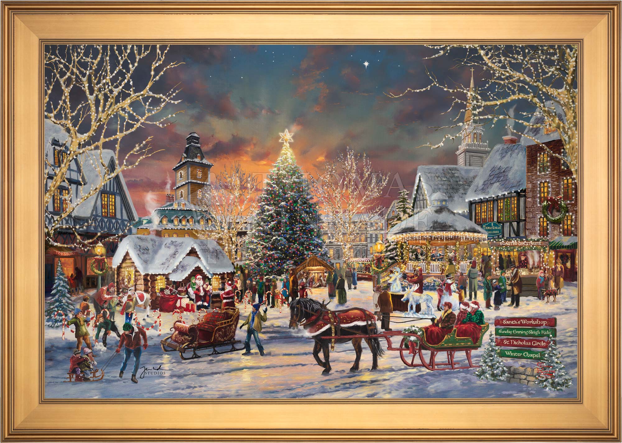 【年末&クリスマスセール】500TX ヴィンテージペイント Shop The Christmas Festival - Limited Edition Canvas Wall Art From
