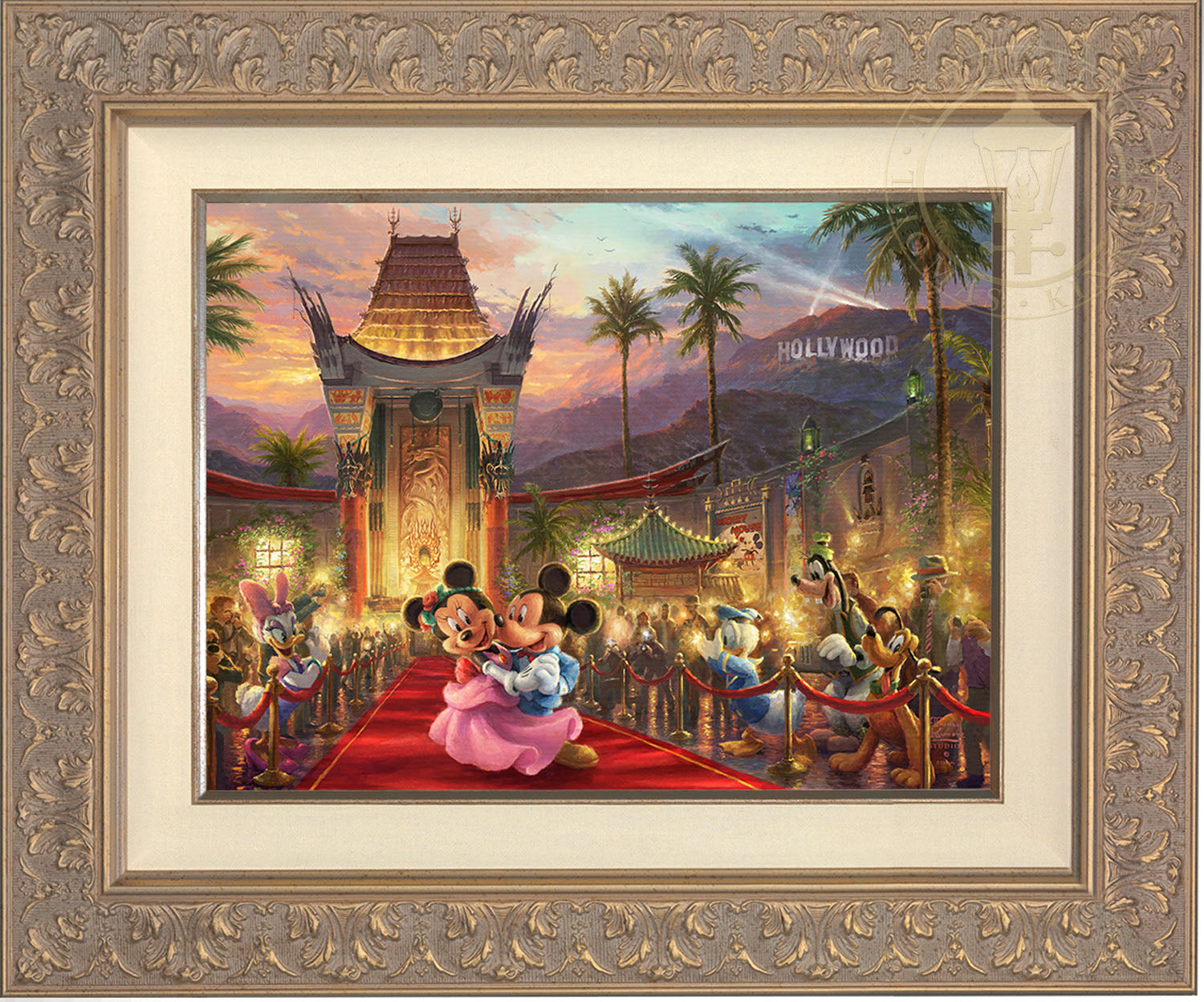 美品 Disney Framed Prints ディズニー アート クラシック Disney Mickey and Minnie in Hollywood - Limited Edition Canvas