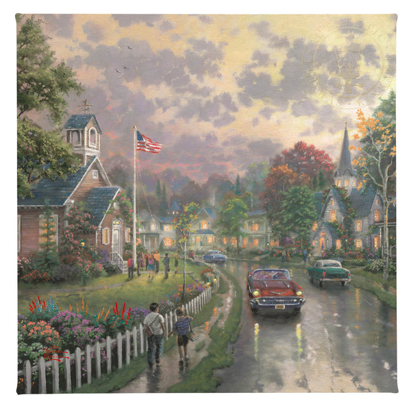 Morning Pledge - 14" x 14" Gallery Wrapped Canvas