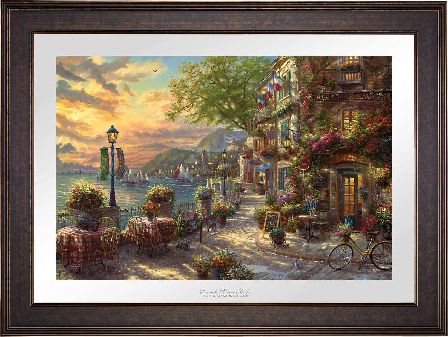 Shop French Riveria Café - Limited Edition Paper Wall Art From