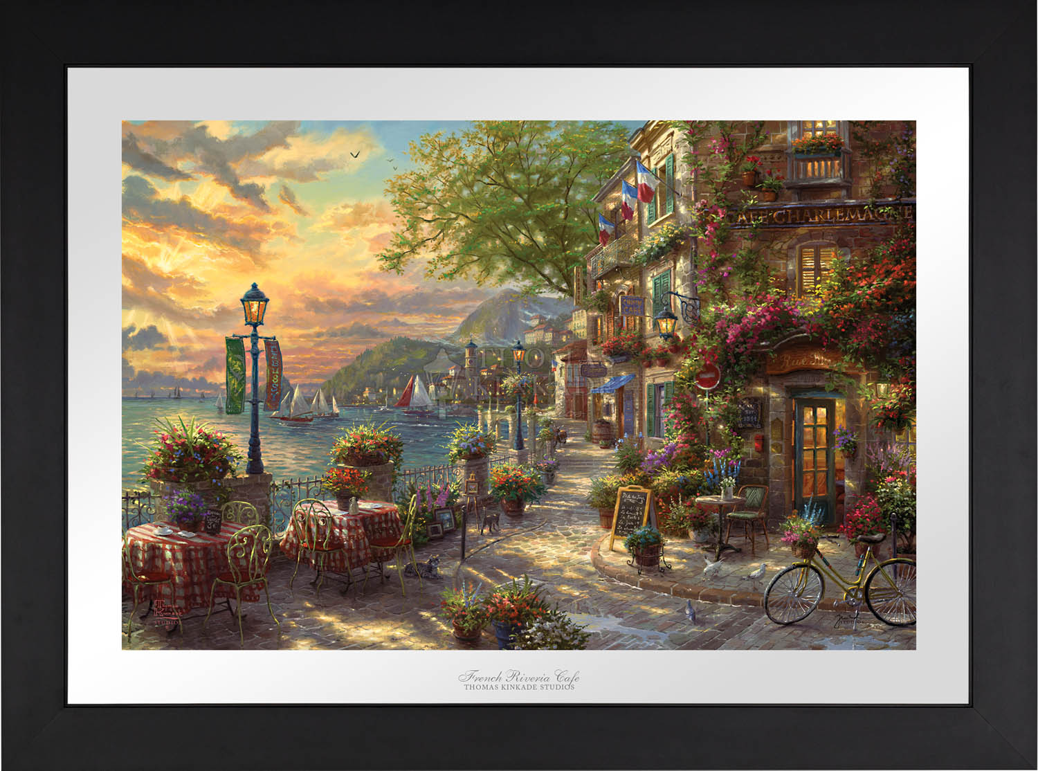Shop French Riveria Café - Limited Edition Paper Wall Art From