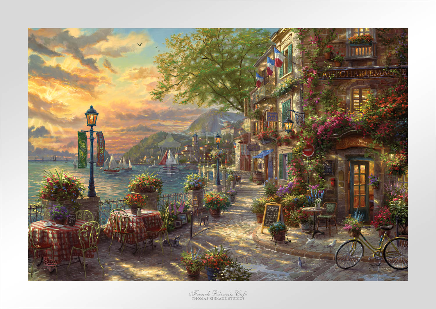 French Riveria Café - Limited Edition Paper Unframed