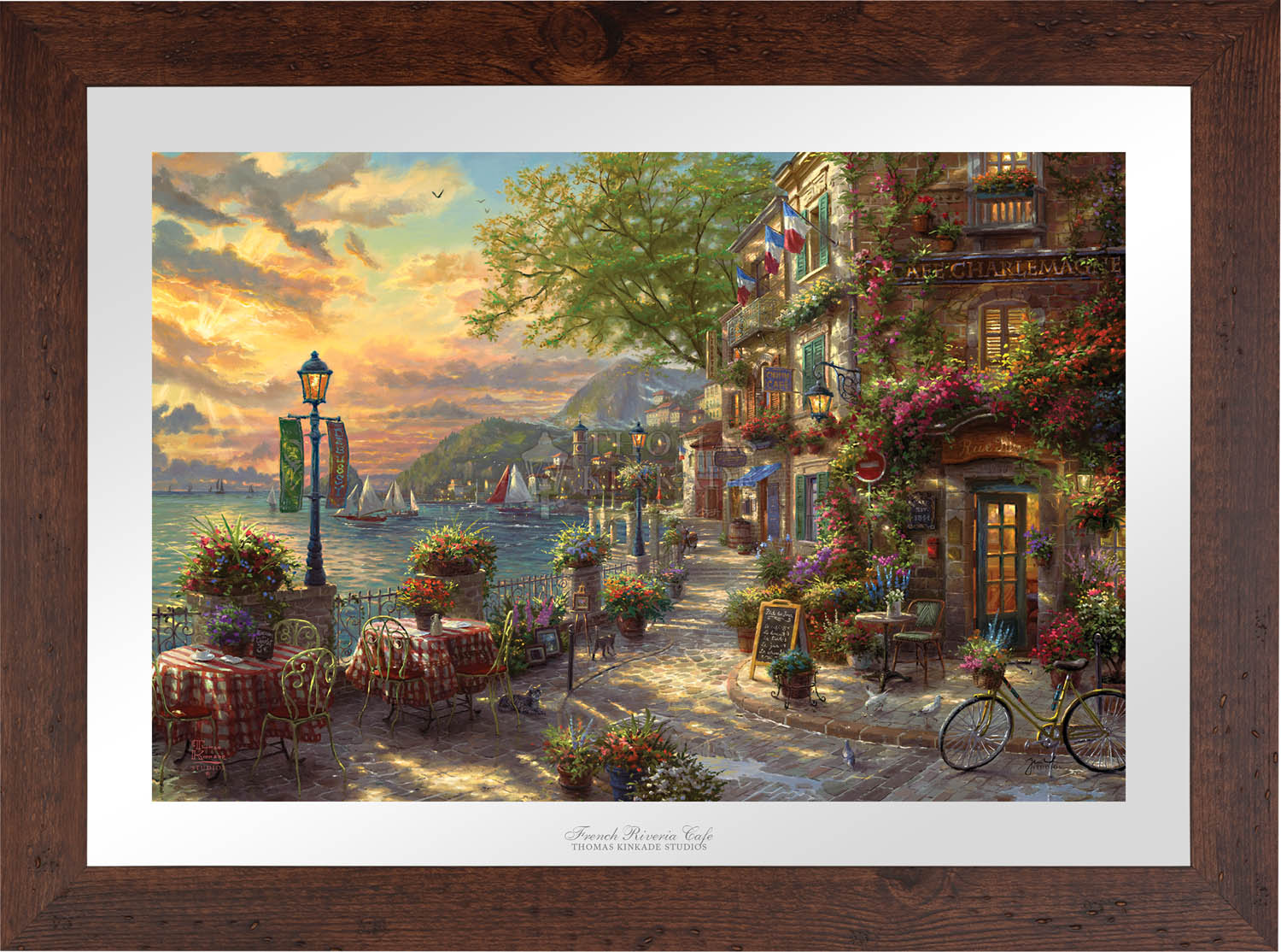 Shop French Riveria Café - Limited Edition Paper Wall Art From