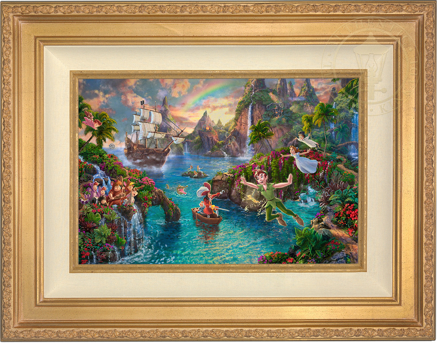 な*な様 即購入可能　ヴィンテージ物　ディズニー　夢の船 アートプリント Disney Peter Pan's Never Land - Limited Edition Canvas Limited